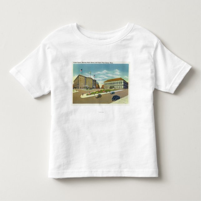 Camiseta Infantil Opinião da plaza e do quadrado de Copley o público (Frente)