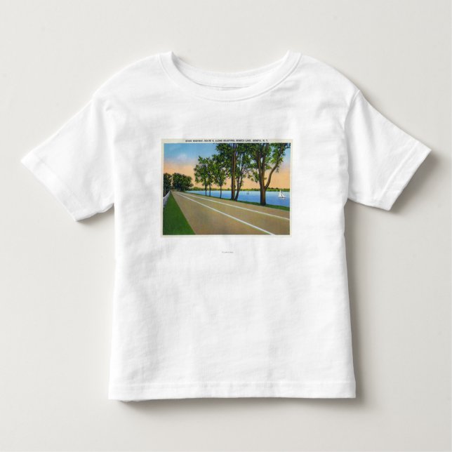 Camiseta Infantil Opinião da rota 5 de Hwy do lago Seneca (Frente)