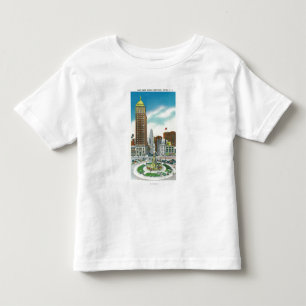 Camiseta Infantil Opinião da rua da corte do banco Bldg da liberdad