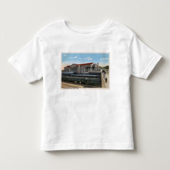 Camiseta Infantil Opinião de estação de estrada de ferro de (Frente)