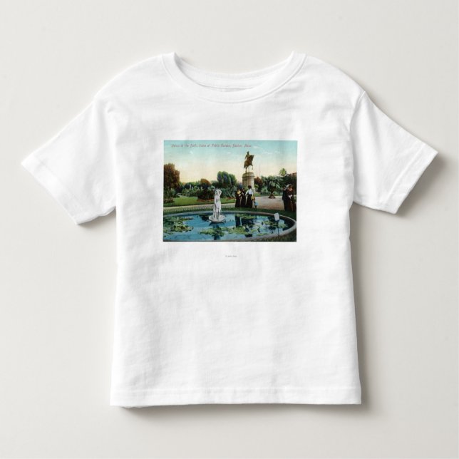 Camiseta Infantil Opinião de jardim público de Boston de Venus no (Frente)