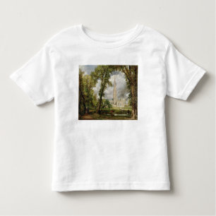 Camiseta Infantil Opinião de John Constable da catedral de