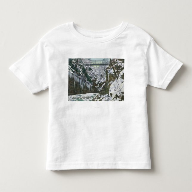 Camiseta Infantil Opinião de ponte de suspensão do desfiladeiro do (Frente)