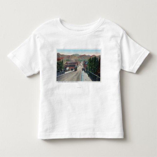 Camiseta Infantil Opinião de StreetPocatello Center, identificação (Frente)