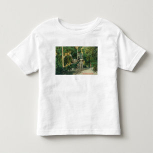 Camiseta Infantil Opinião de Vista das terras de piquenique do