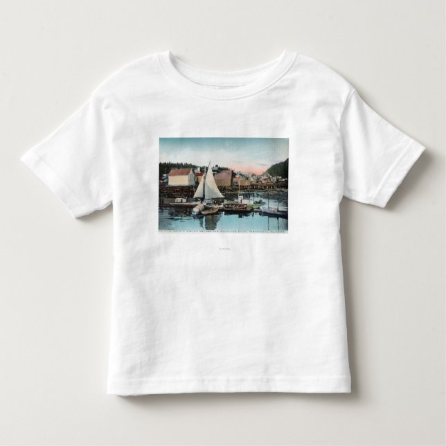 Camiseta Infantil Opinião do beira-rio da doca de flutuação (Frente)