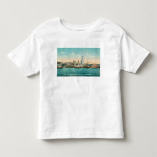 Camiseta Infantil Opinião do beira-rio do porto e da torre de Smith