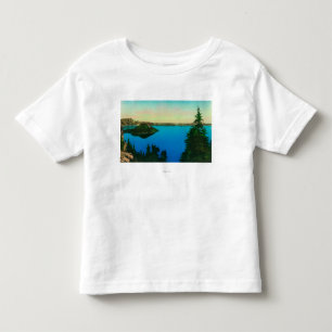Camiseta Infantil Opinião do lago crater e da ilha do feiticeiro