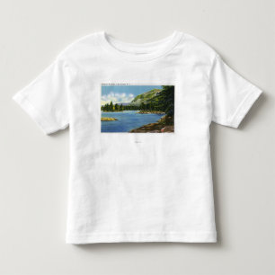 Camiseta Infantil Opinião do lago da montanha do elefante