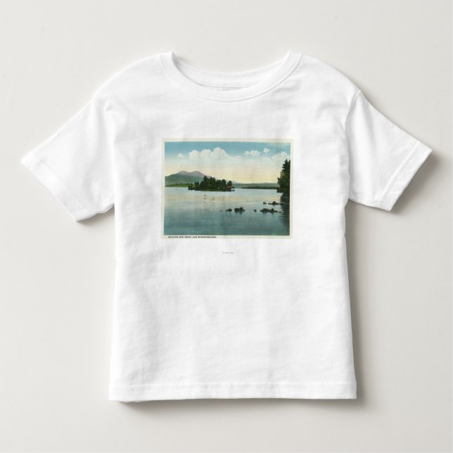 Camiseta Infantil Opinião do lago das montanhas de Belknap (Frente)