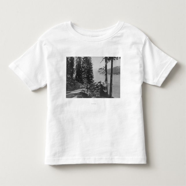 Camiseta Infantil Opinião do lago Huntington, Califórnia da estrada (Frente)