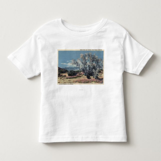 Camiseta Infantil Opinião do Mt. San Gorgonio, árvores de fumo (Frente)