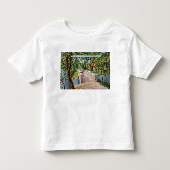 Camiseta Infantil Opinião do parque de Beardsley da ponte de pedra (Frente)