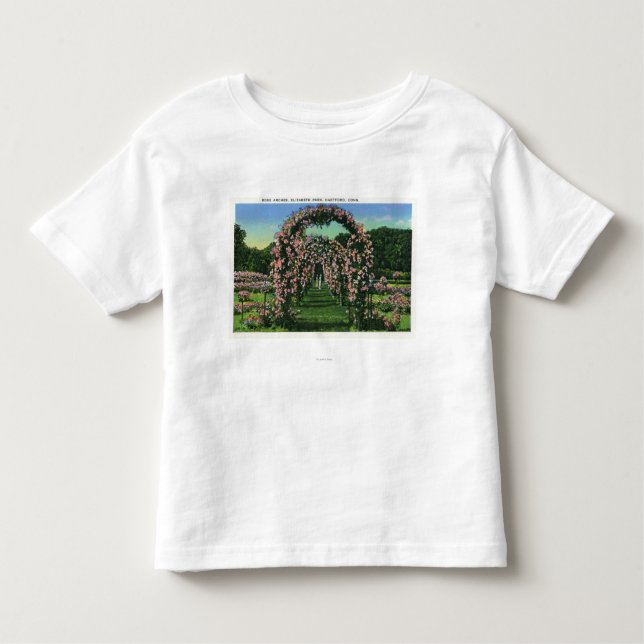 Camiseta Infantil Opinião do parque de Elizabeth dos arcos do rosa (Frente)