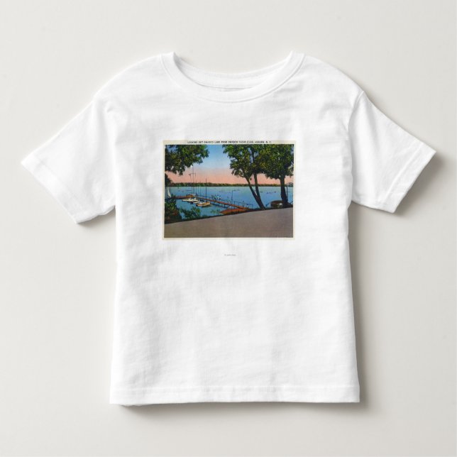 Camiseta Infantil Opinião do yacht club de Owasco do lago Owasco (Frente)