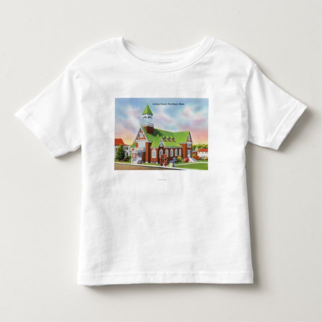Camiseta Infantil Opinião exterior o católico da praia de York (Frente)