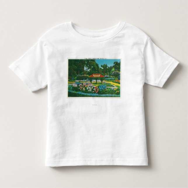 Camiseta Infantil Opinião floral do emblema do parque de Humboldt (Frente)