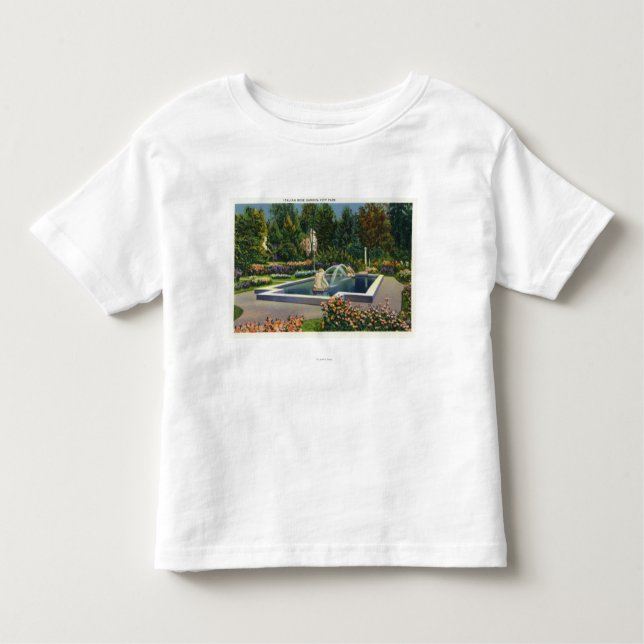 Camiseta Infantil Opinião italiana do jardim de rosas do parque da (Frente)