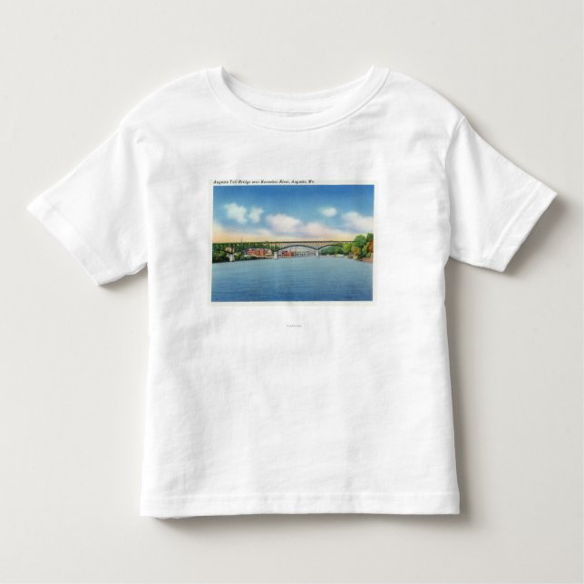 Camiseta Infantil Opinião Kennebec do rio da ponte de pedágio de (Frente)