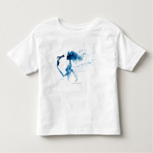 Camiseta Infantil Opinião lateral a mulher que seca o cabelo longo