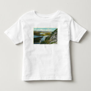 Camiseta Infantil Opinião nova do penhasco do lago Megunticook