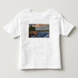 Camiseta Infantil Opinião ocidental da movimentação do penhasco do