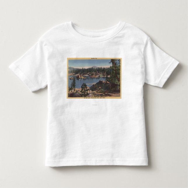 Camiseta Infantil Opinião sul da costa da baía de Boulder (Frente)