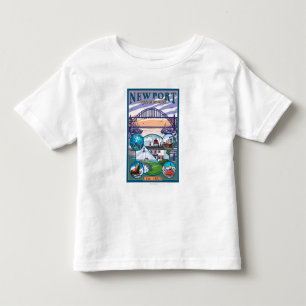 Camiseta Infantil Opiniões da cidade - Newport, Oregon