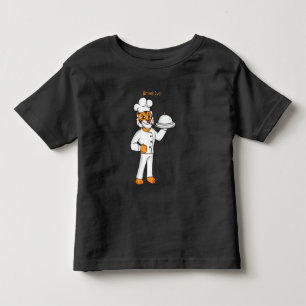 Camiseta Infantil Óptica de desenho animado de tigre engraçado