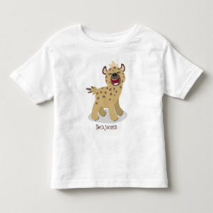 Camiseta Infantil Óptica hiena engraçada rindo ilustração de desenho