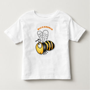 Camiseta Infantil Óptica ilustração de desenho animado de abelha fel