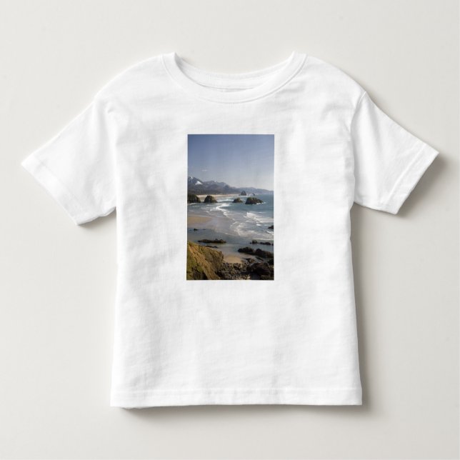 Camiseta Infantil OR, Oregon Coast, Ecola State Park, vista de (Frente)