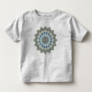Camiseta Infantil Orange e Blue Mandala