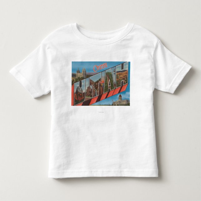 Camiseta Infantil Orem, letra ScenesOrem de UtahLarge, UT (Frente)