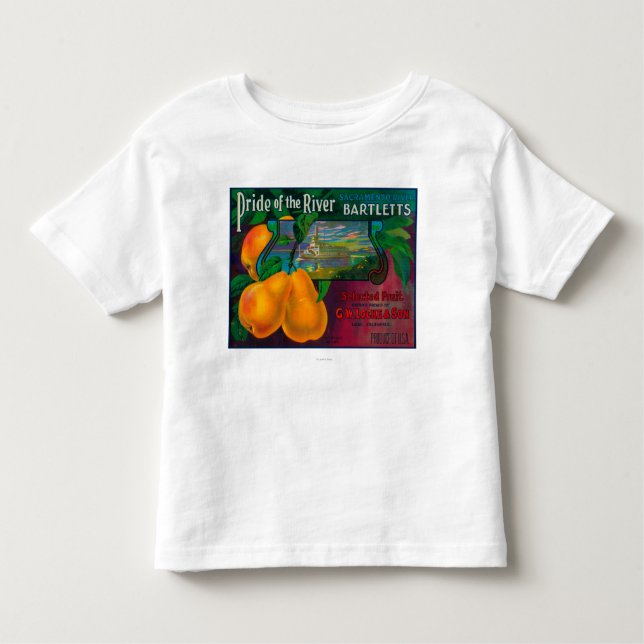 Camiseta Infantil Orgulho da caixa LabelLocke da pera de rio, CA (Frente)
