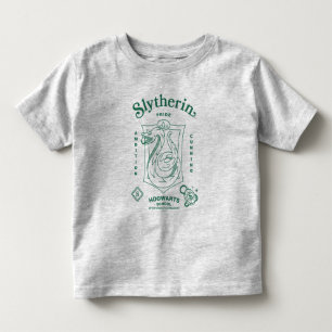 Camiseta Infantil ORGULHO SLYTHERIN™ Ambição Astúcia Brasão
