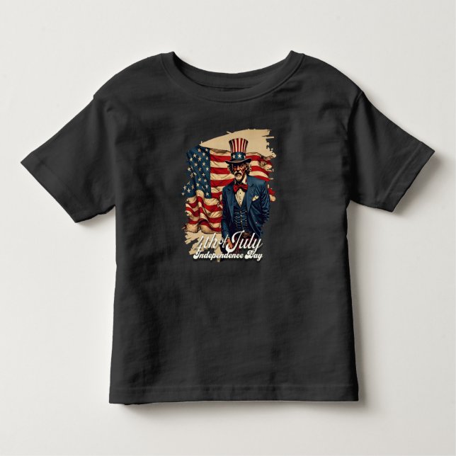 Camiseta Infantil Orgulhosa Alma de 4 de julho (Frente)