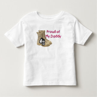 Camiseta Infantil Orgulhoso de meu pai (exército)