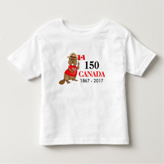 Camiseta Infantil Orgulhoso Vinho Canadiano 150 Aniversário