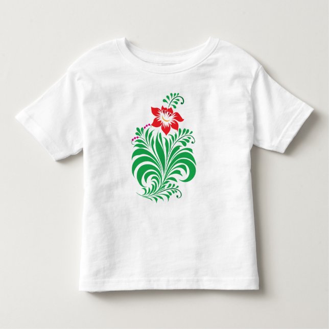 Camiseta Infantil Ornamental Floral Flower Design – Elegant (Frente)