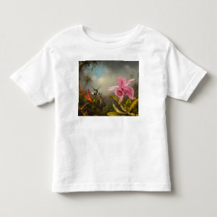 Camiseta Infantil Orquídea com dois beija-flores