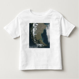 Camiseta Infantil Os Andes robustos, com capa de neve
