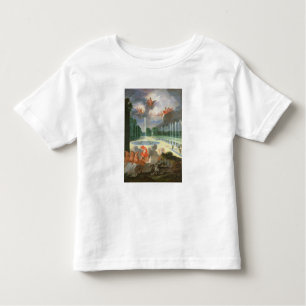 Camiseta Infantil Os bosques de Versalhes. Ideia da piscina do