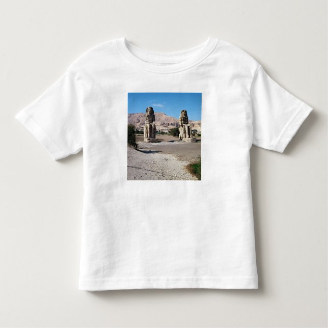 Camiseta Infantil Os Colossi de Memnon, estátuas de Amenhotep (Frente)
