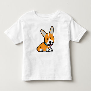 Camiseta Infantil Os Corgis do Corgi perseguem o Pembroke feliz