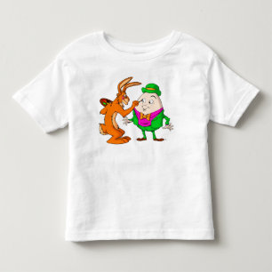 Camiseta Infantil Os desenhos animados Humpty Dumpty caçoam o