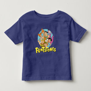 Camiseta Infantil Os Flintstones e o gráfico da família dos Rubble