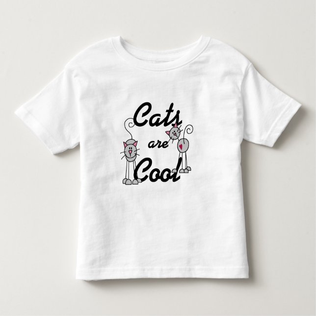Camiseta Infantil Os gatos são legal (Frente)