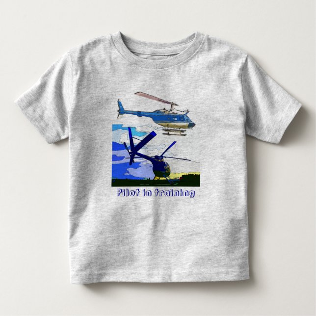Camiseta Infantil os helicópteros pilotam no treinamento (Frente)