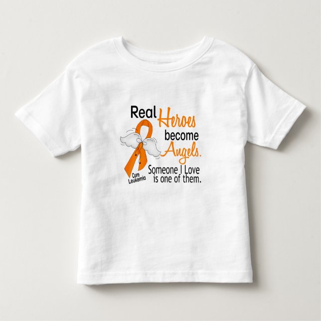 Camiseta Infantil Os heróis transformam-se leucemia dos anjos (Frente)